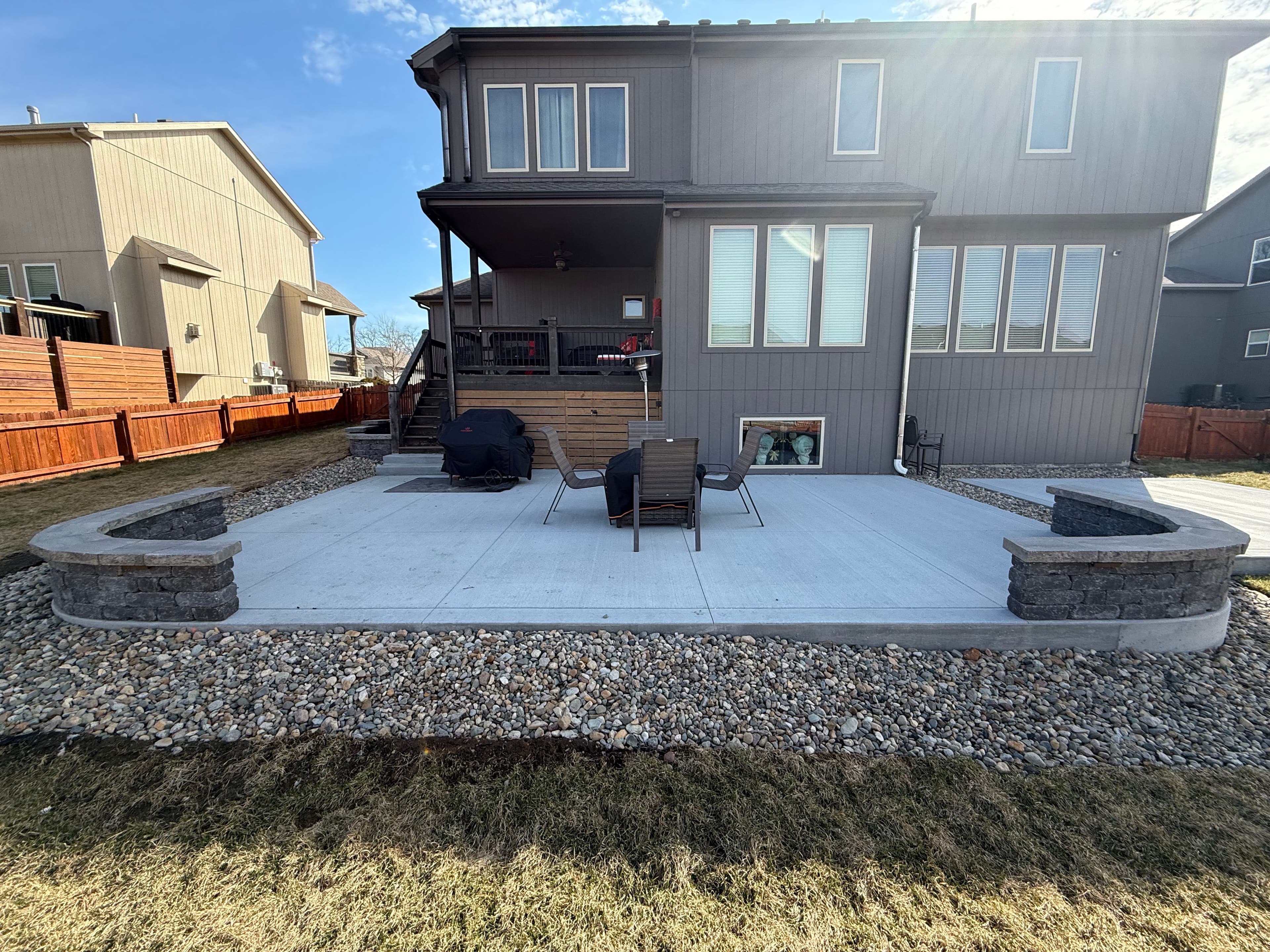 Project Patio Perfection with Custom Stone Walls image
