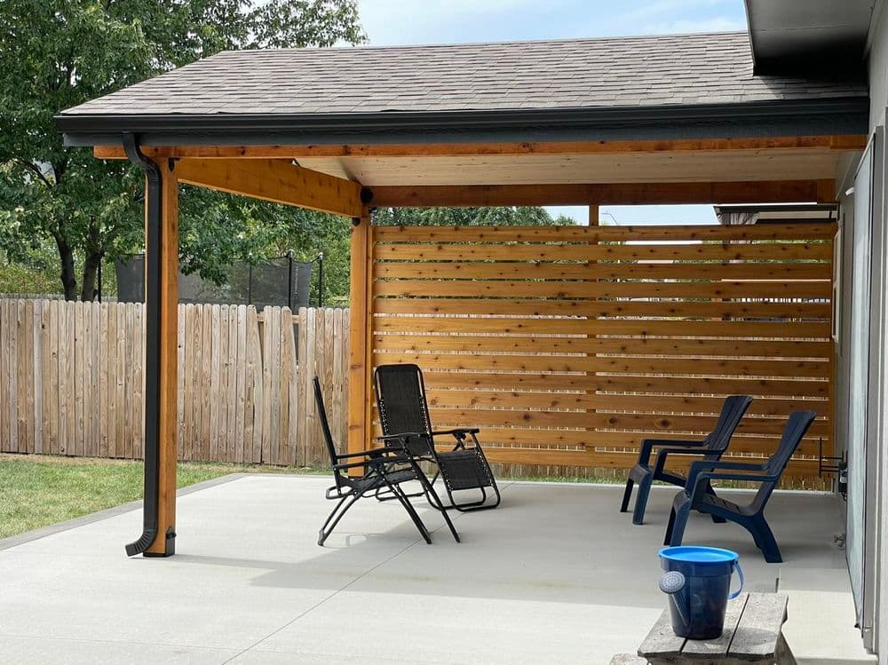Gallery photos for Elegant Outdoor Living Space Featuring Concrete Patio and Pergola in Olathe: Image #6