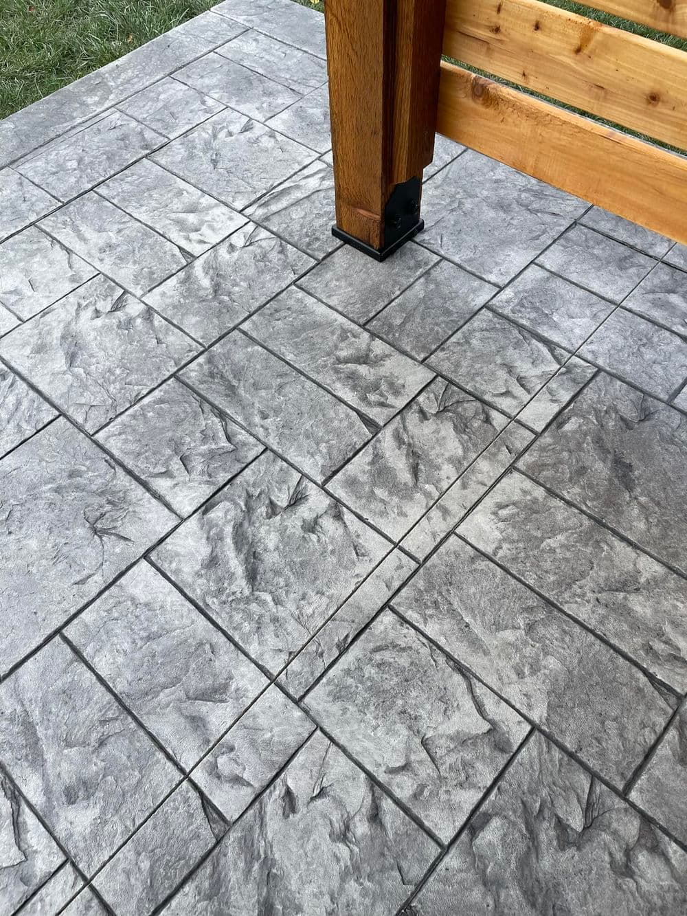 Gallery photos for Stamped Concrete Patio with Stylish Pergola and Grill Station in Kansas City: Image #6