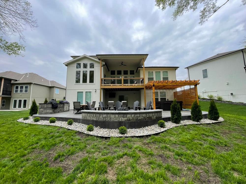 Backyard Bliss with Stamped Concrete and More in Platte City